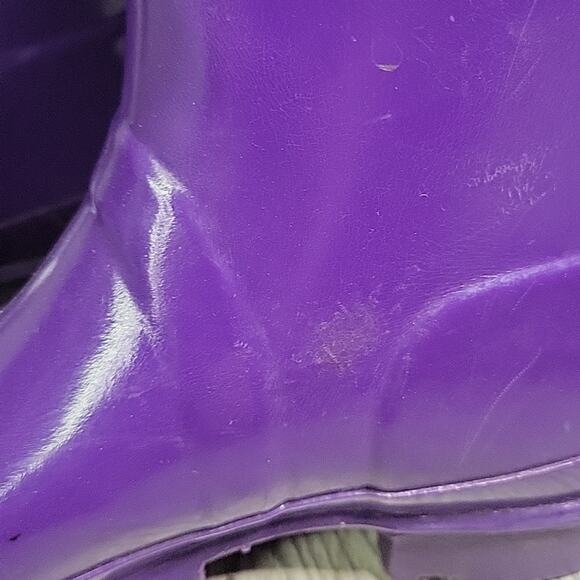 Hunter Original Purple Tall Gloss Rain Boots Girls 5G - Picture 14 of 14